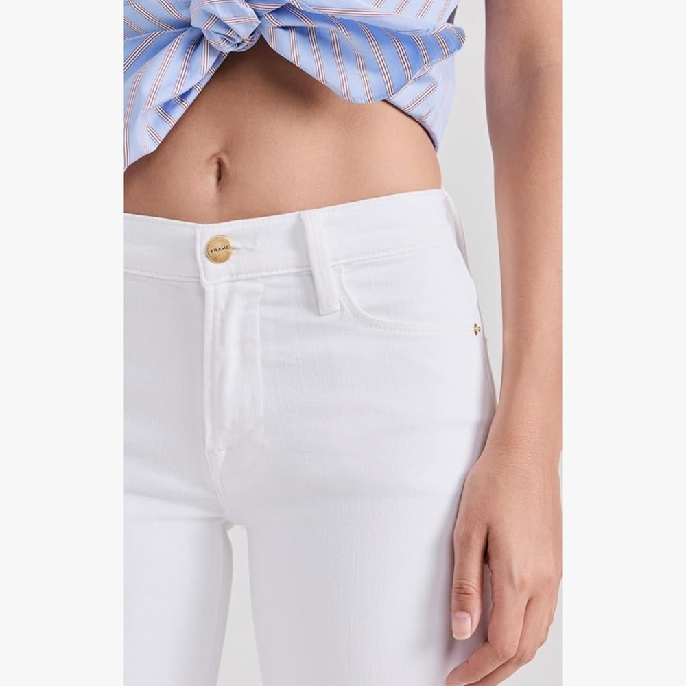 Frame Denim White Ankle & Cropped Jeans - Picture 3 of 5